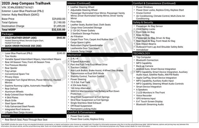 Used 2020 Blue Jeep Trailhawk image 11