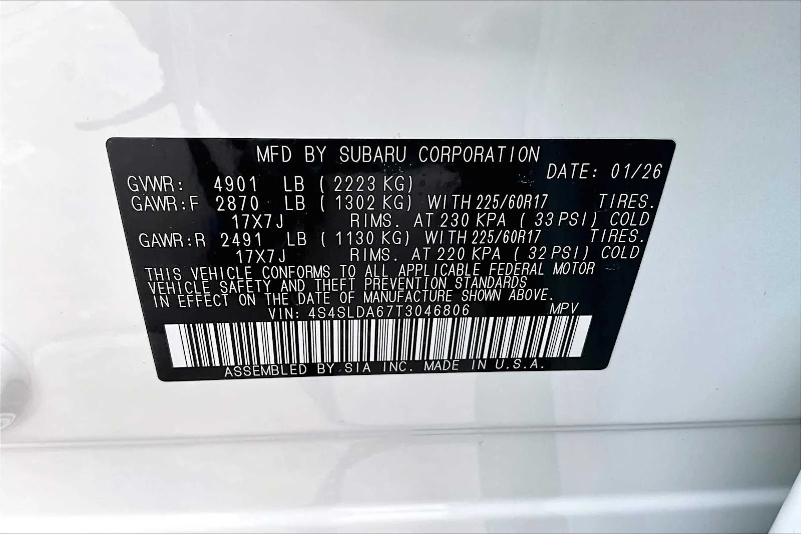 New 2026 Crystal White Pearl Subaru  image 18
