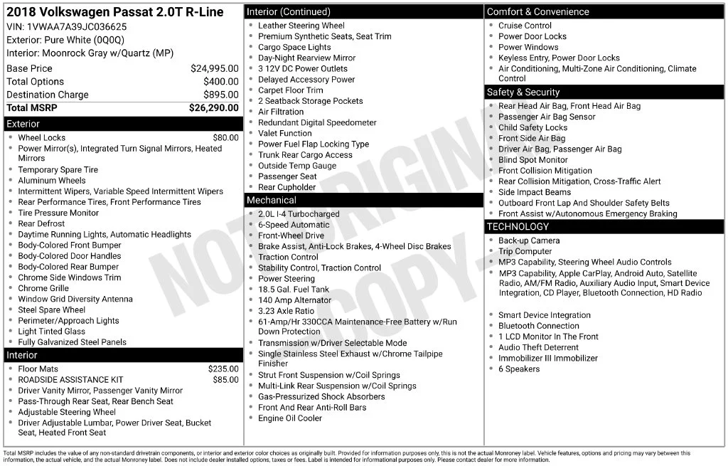 Used 2018 White Volkswagen  image 2