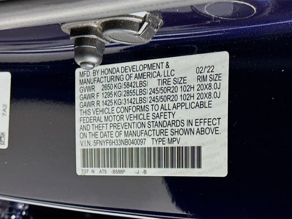 2022 Honda Pilot Sport - Photo 35