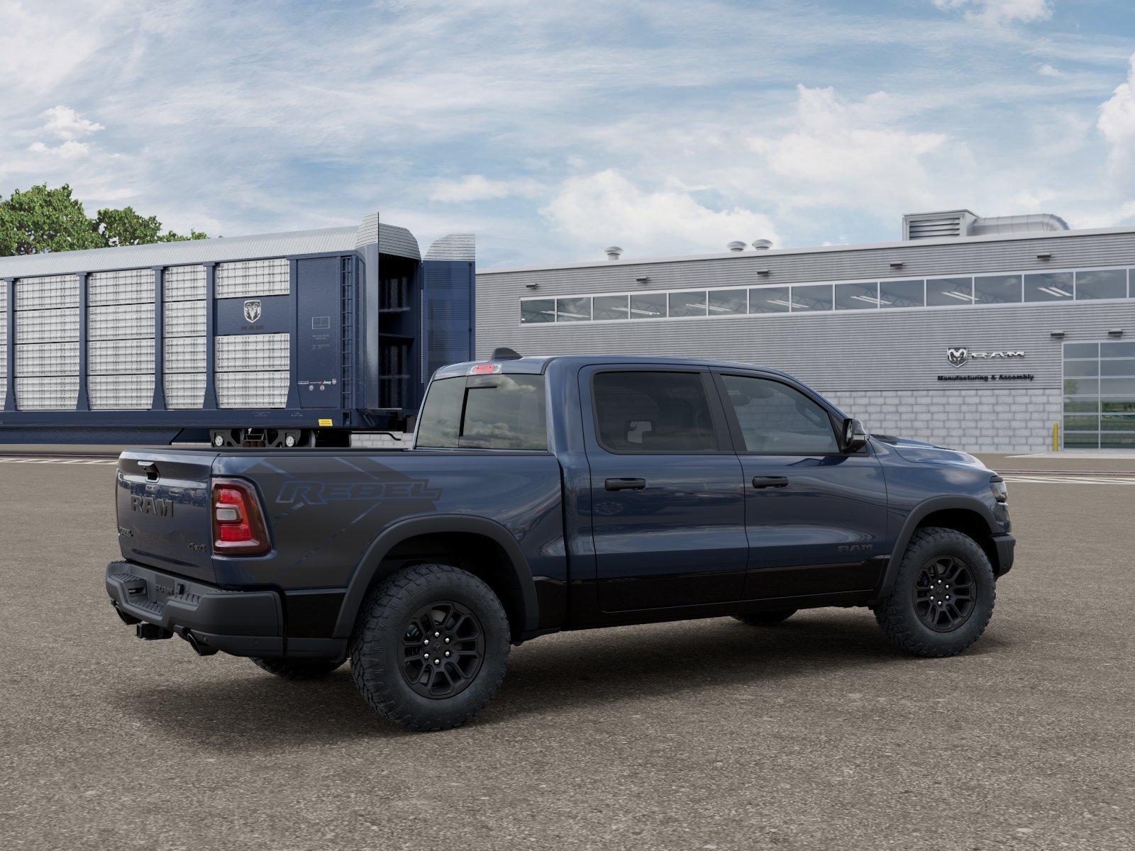 New 2026 Forged Blue Metallic Exterior Paint RAM Rebel image 2