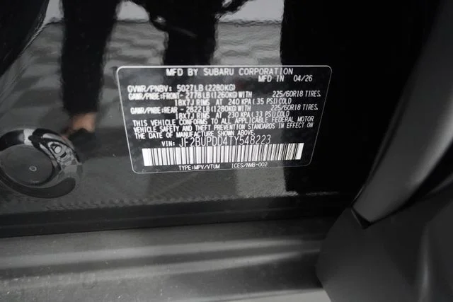 New 2026 Crystal Black Silica Subaru Limited image 12