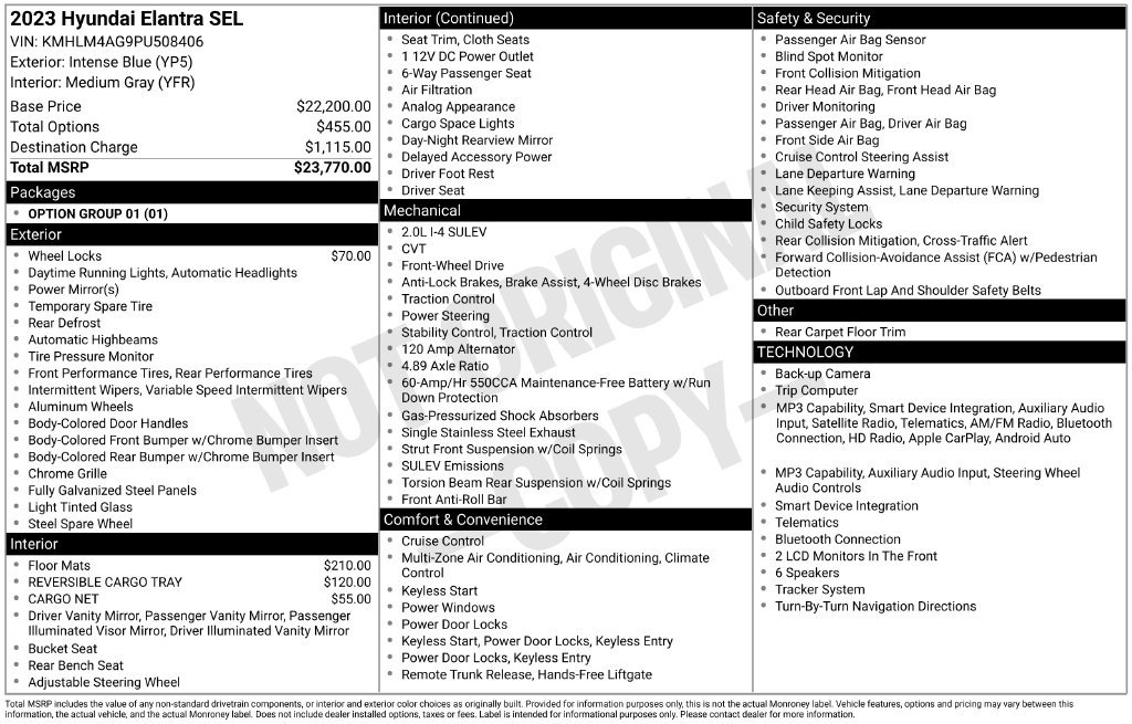 Used 2023 Blue Hyundai SEL image 27