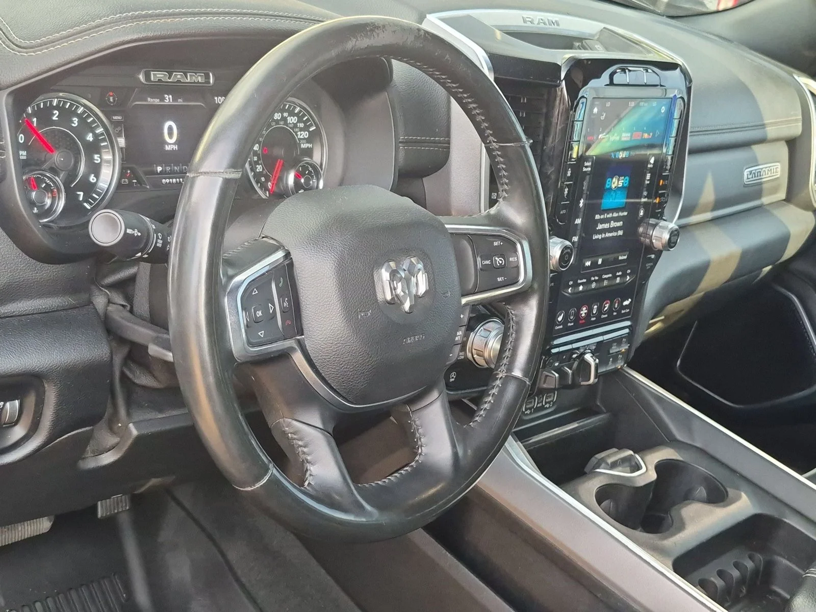 Used 2021 Bright White Clearcoat Ram Laramie image 9