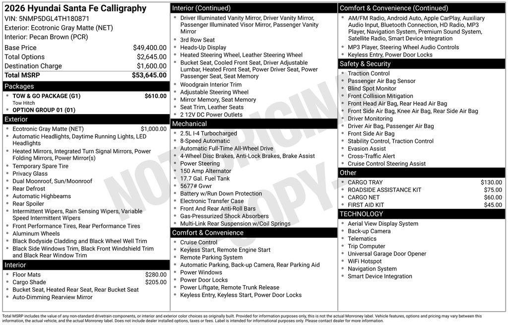New 2026 Gray Hyundai Calligraphy AWD image 37