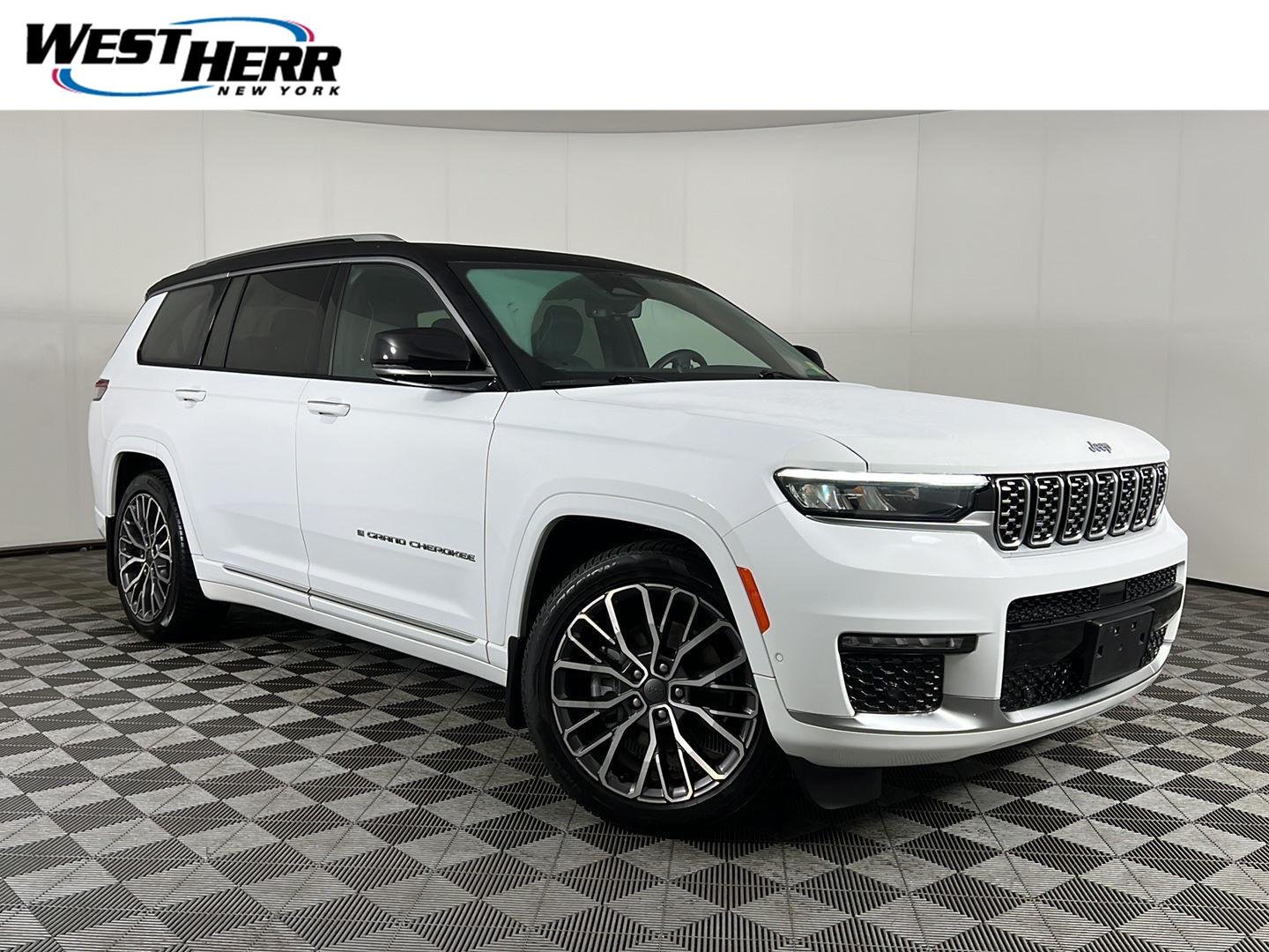 Used 2022 Bright White Clearcoat Jeep Summit image 1