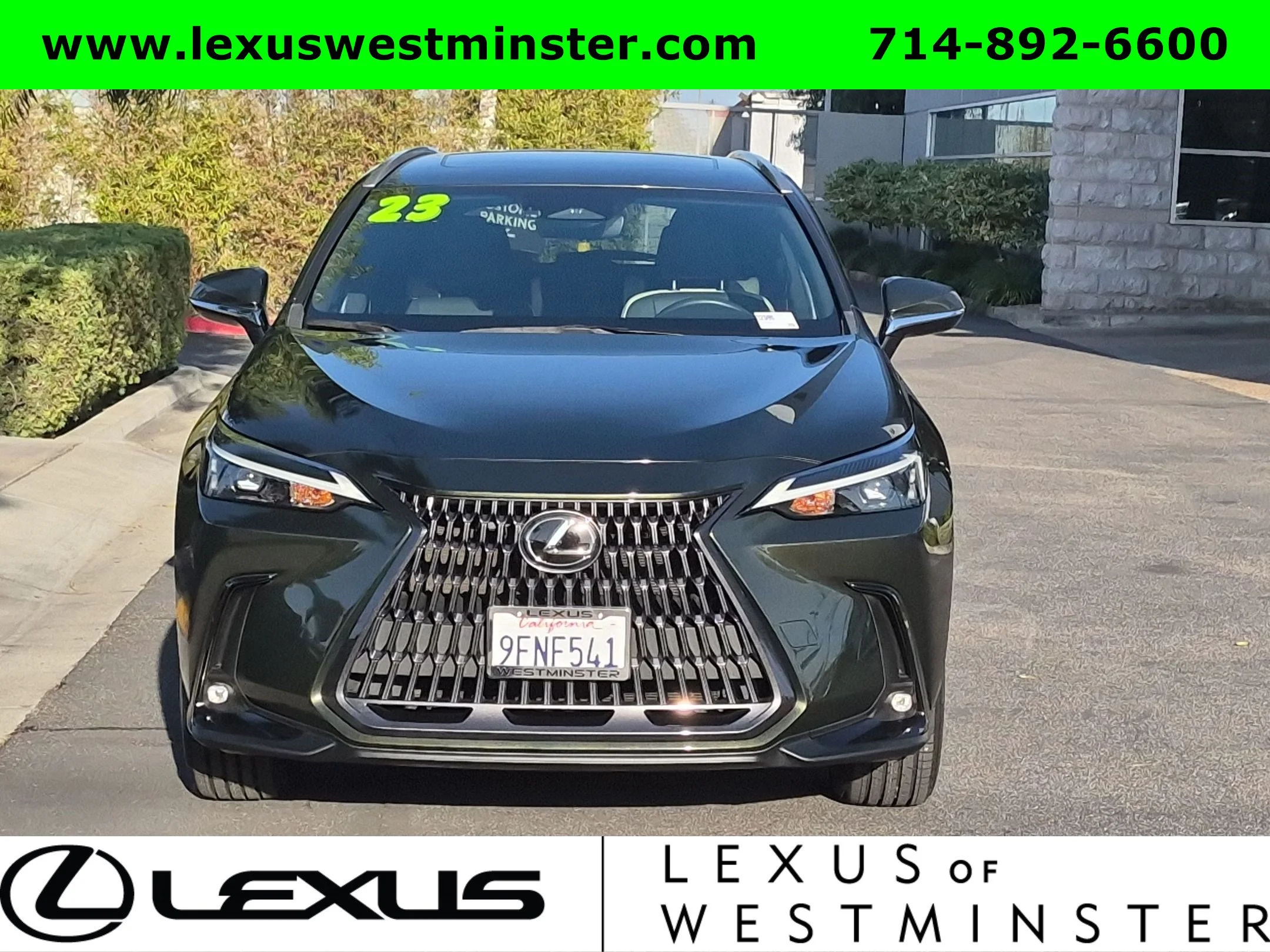 Certified Used 2023 Nori Green Pearl Lexus NX 350 image 3