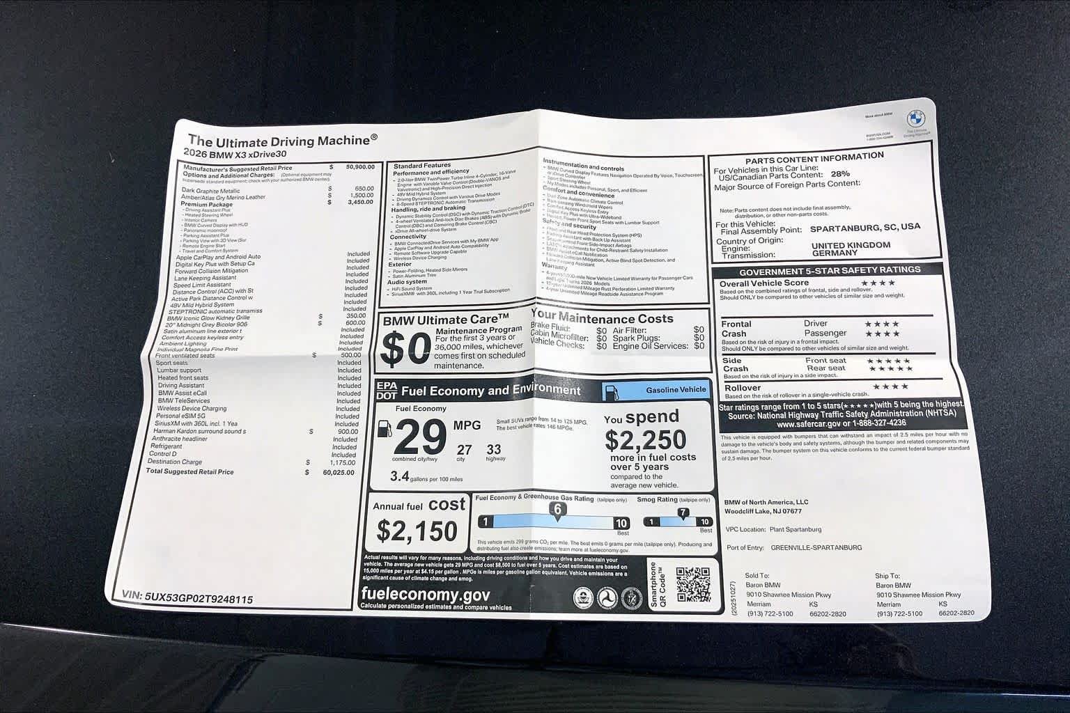 New 2026 Dark Graphite Metallic BMW 30 xDrive image 22