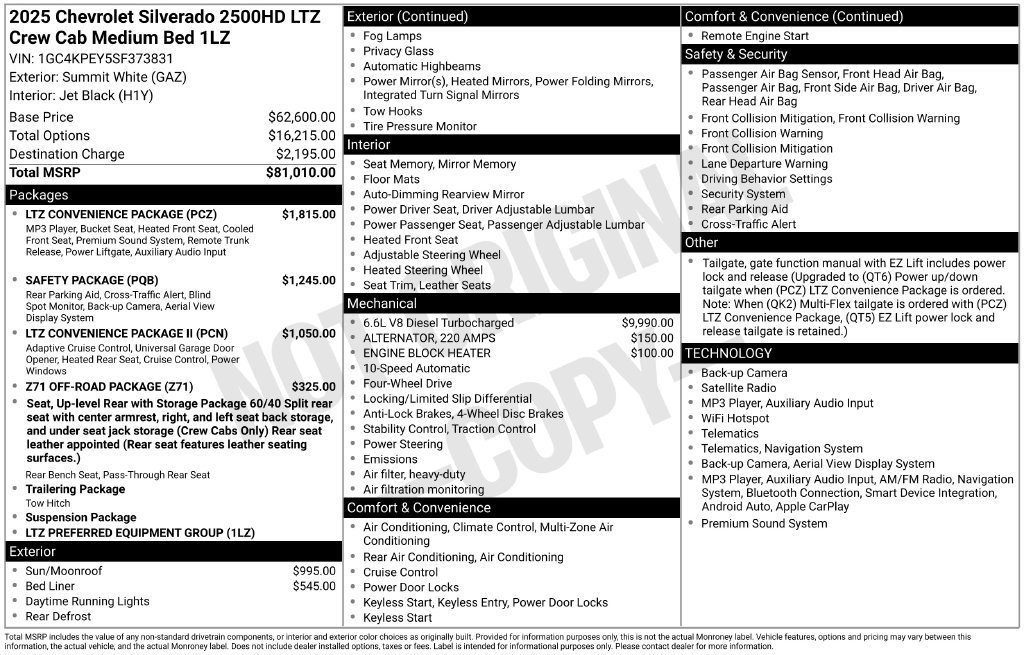 Used 2025 Summit White Chevrolet LTZ image 43