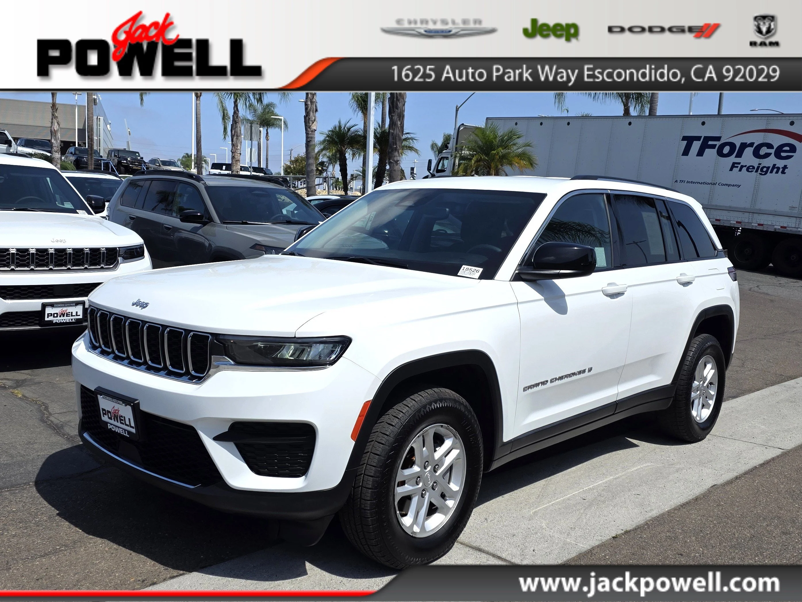 Certified Used 2024 Bright White Clearcoat Jeep Laredo image 1