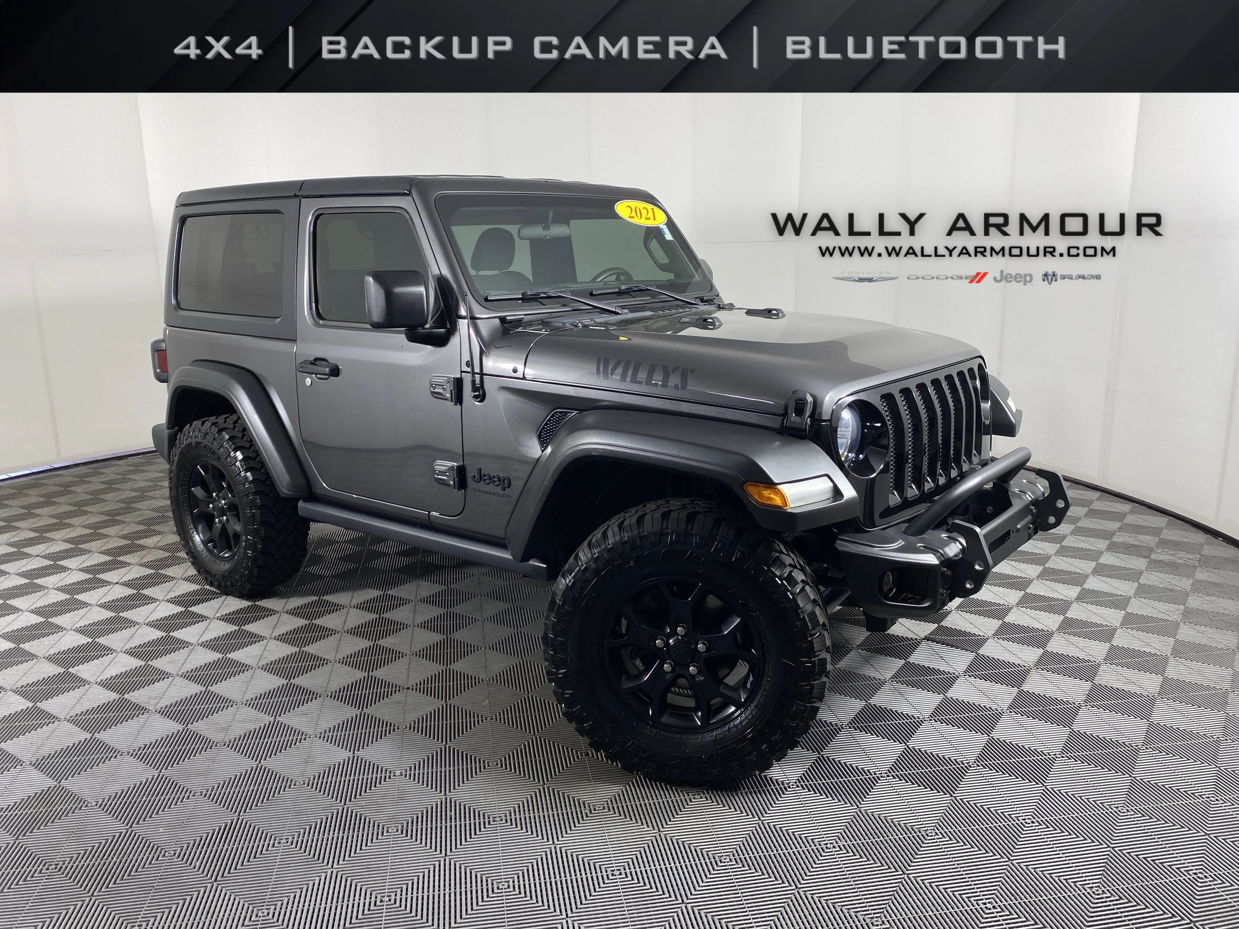 Used 2021 Granite Crystal Metallic Clearcoat Jeep Willys Sport image 1