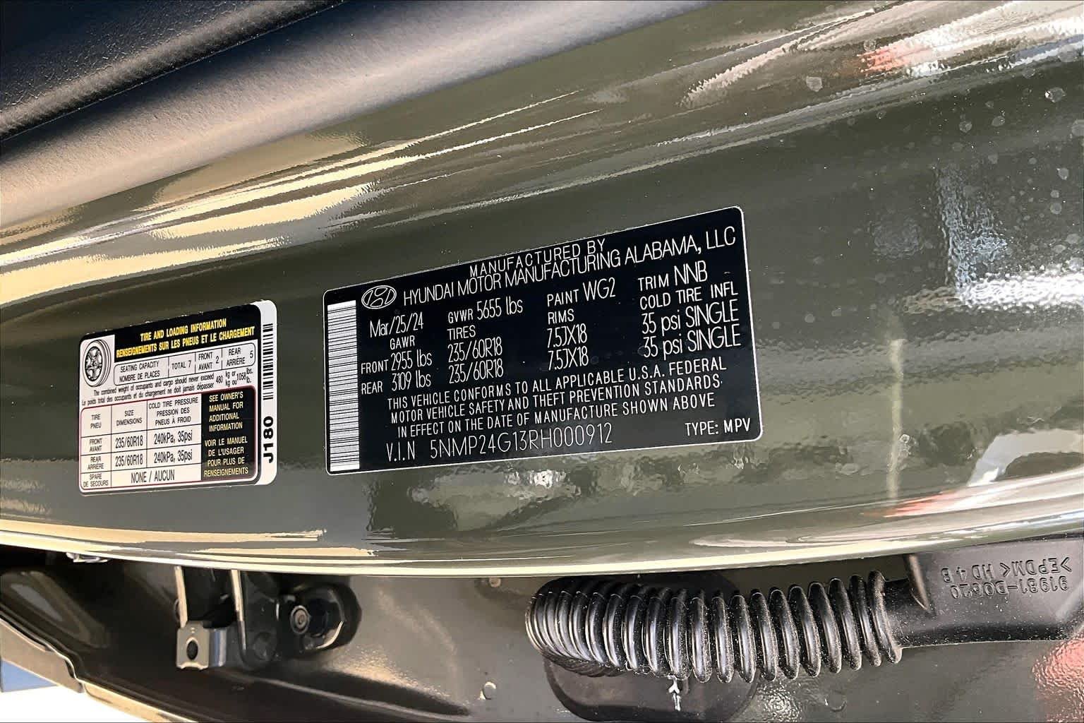 Certified Used 2024 Rockwood Green Hyundai SEL image 33