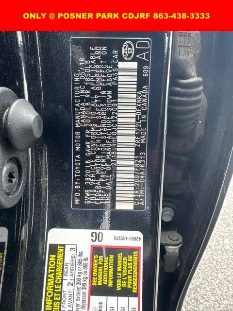 Used 2018 Black Toyota LE image 9