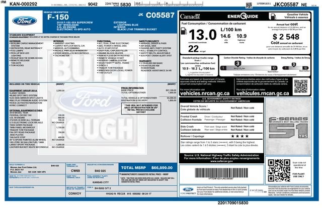 Used 2018 Blue Ford  image 1
