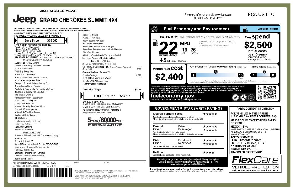 Certified Used 2025 Silver Jeep Summit image 4