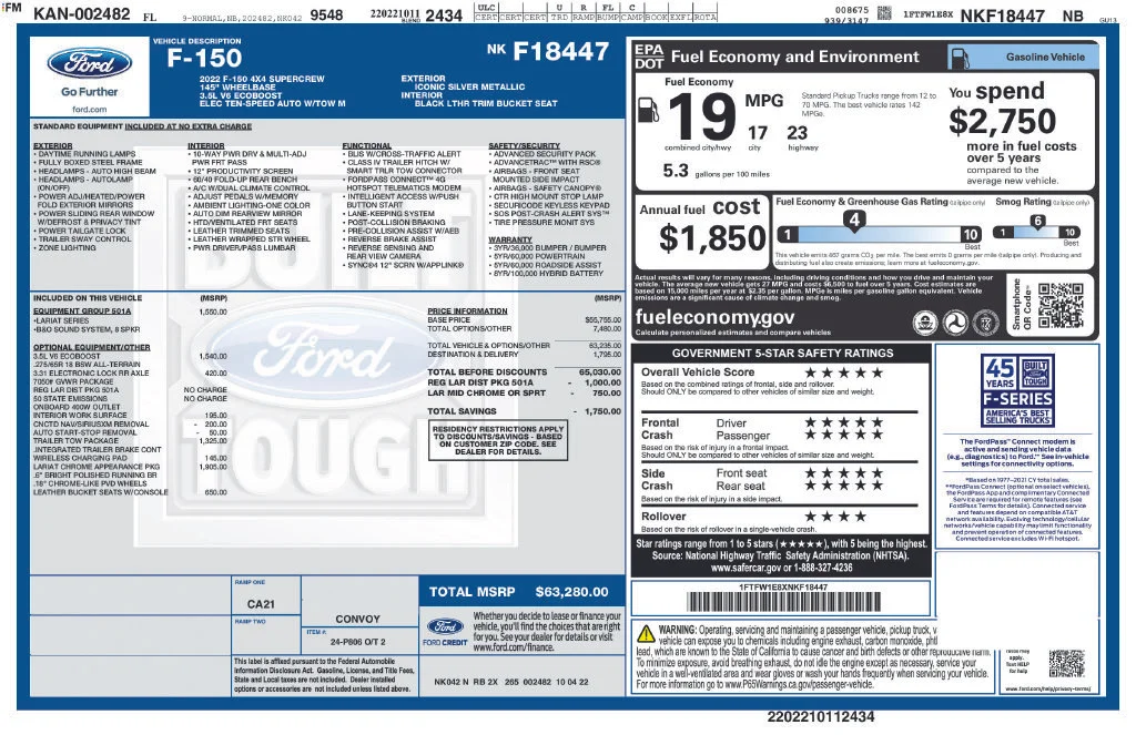 Used 2022 Silver Ford Lariat image 43