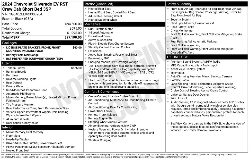 Used 2024 Black Chevrolet RST image 4