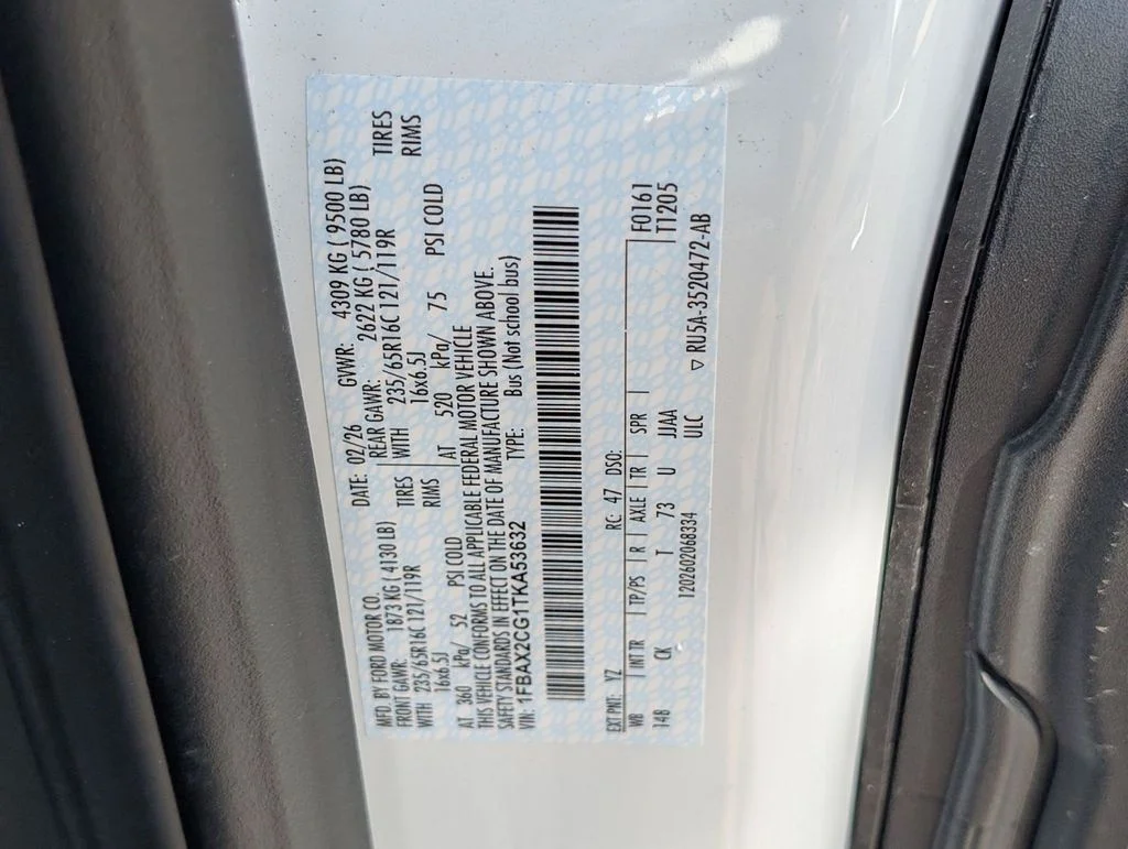 New 2026 Oxford White Ford Passenger Van XLT image 34