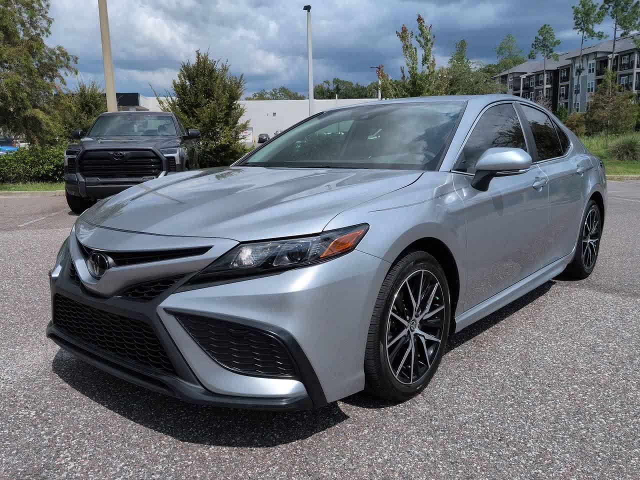 Used 2024 Celestial Silver Metallic Toyota SE image 2