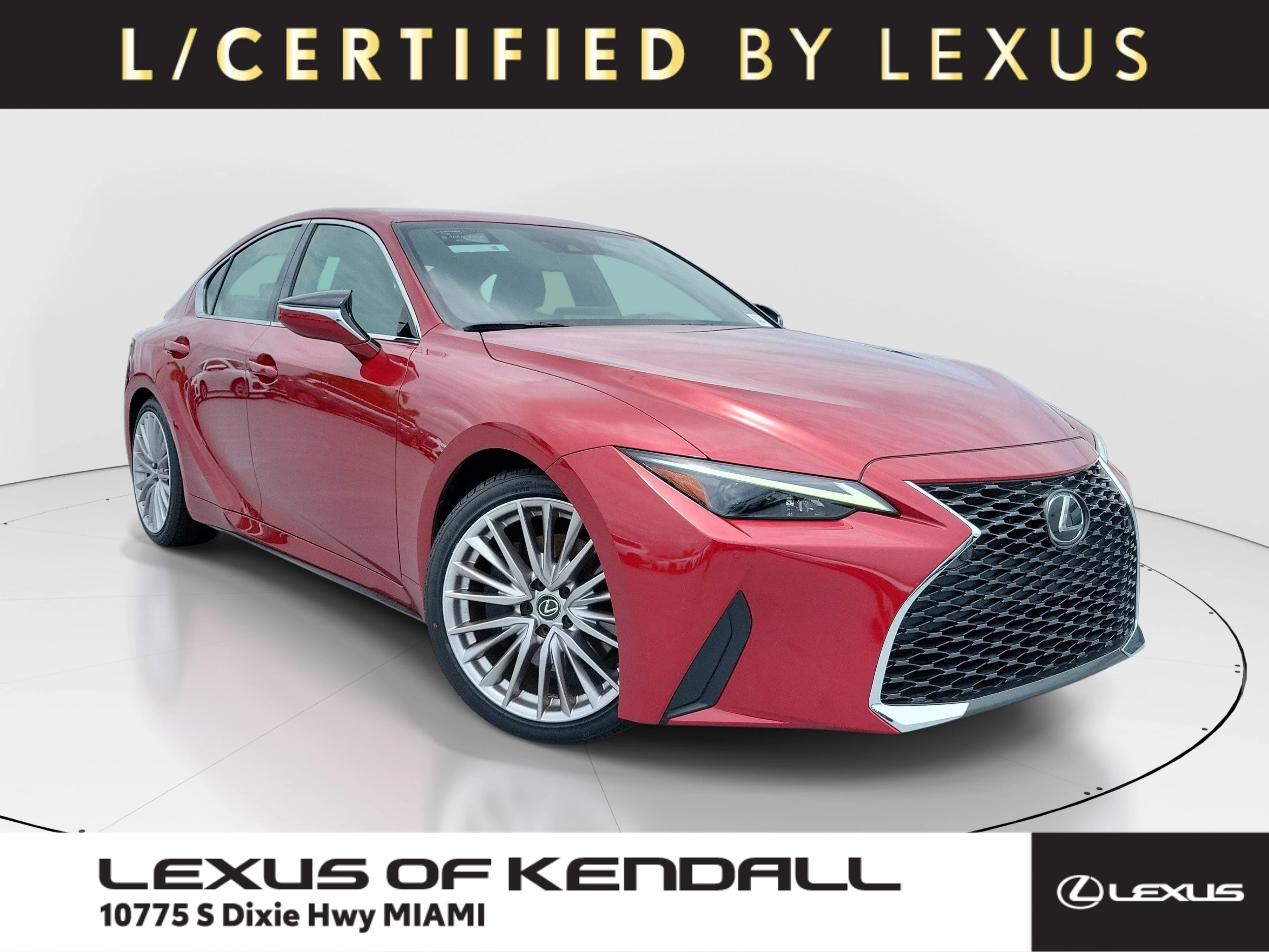 Certified Used 2023 Matador Red Mica Lexus IS 300 image 1