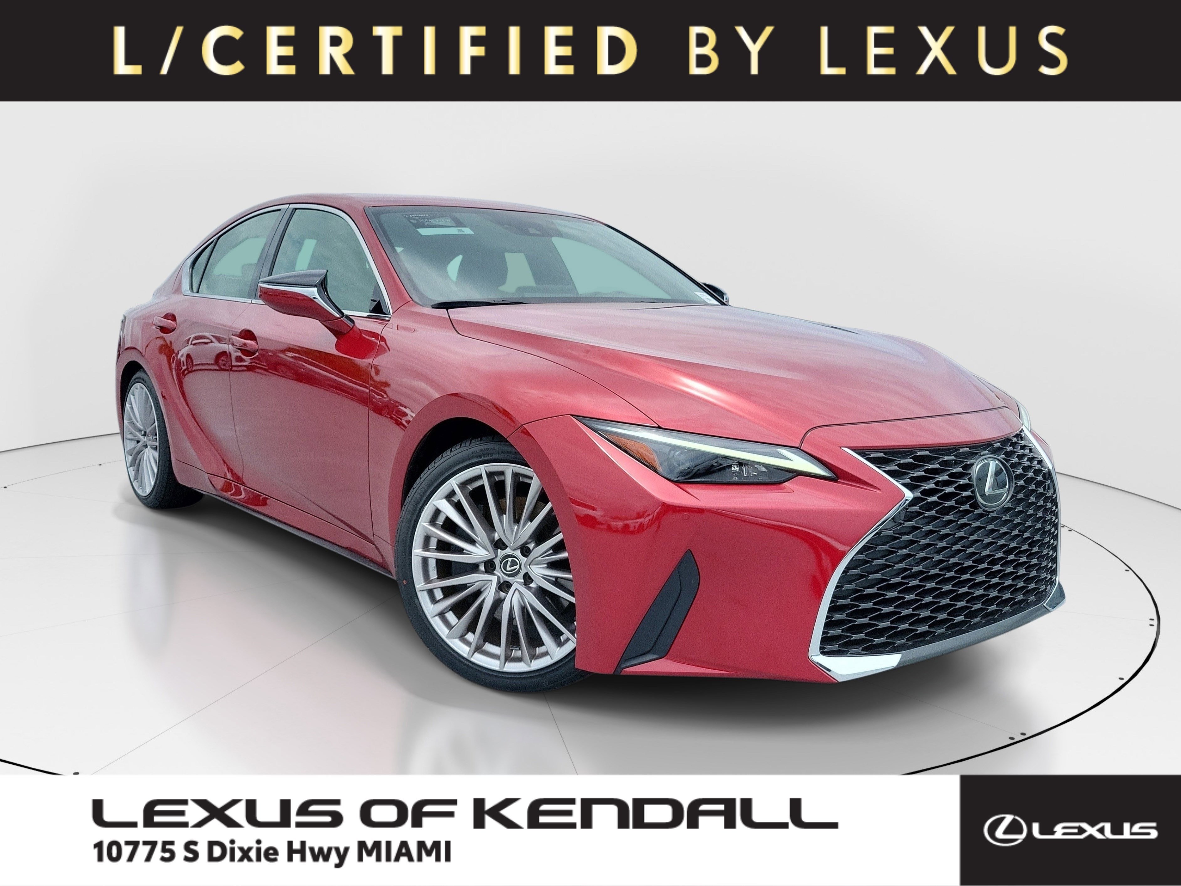 Certified Used 2023 MATADOR RED MICA Lexus IS 300 image 1