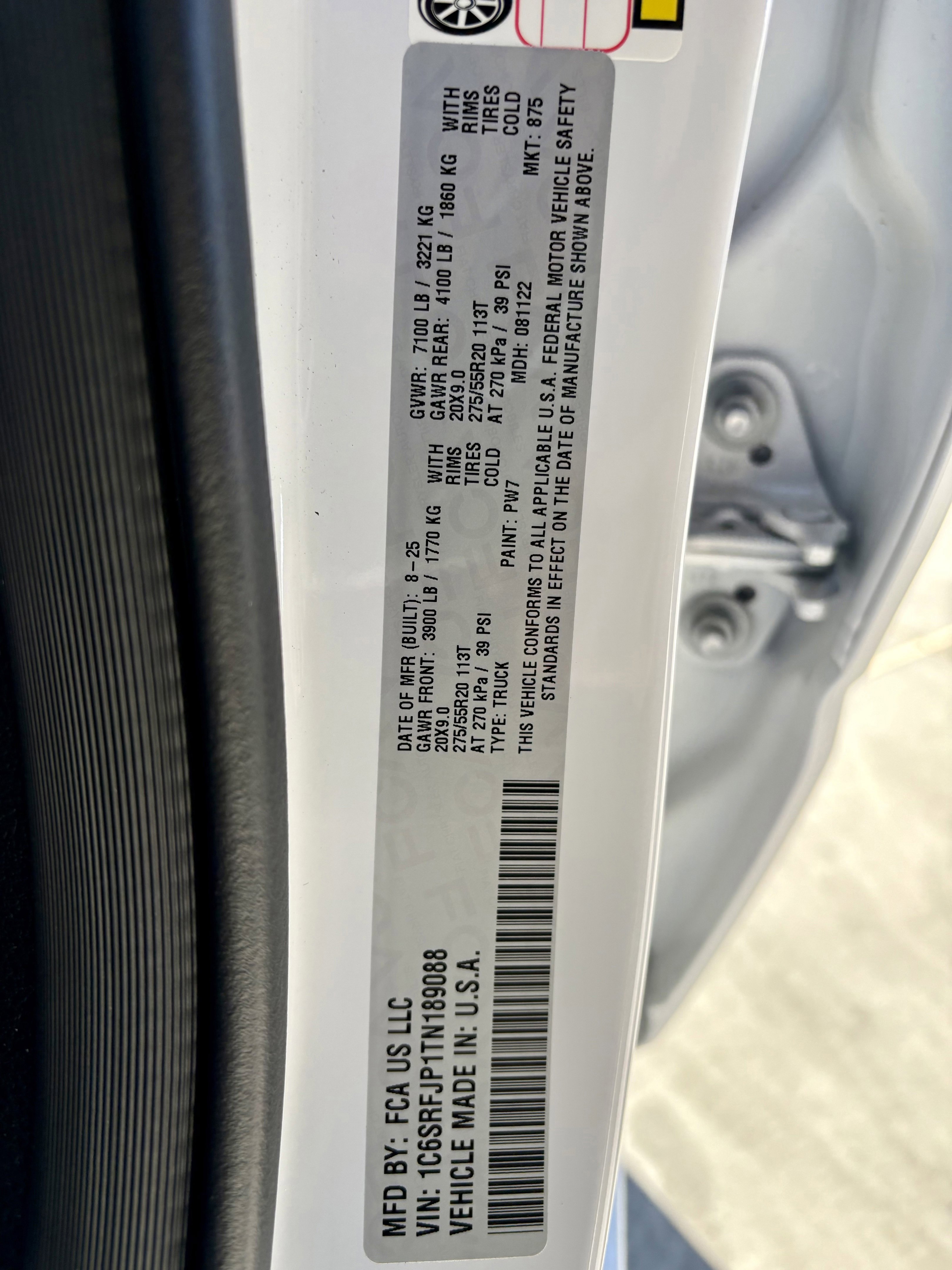 New 2026 Bright White Clear-Coat Exterior Paint RAM Laramie image 11