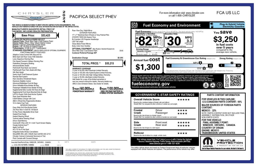 Certified Used 2024 Silver Chrysler Select image 4