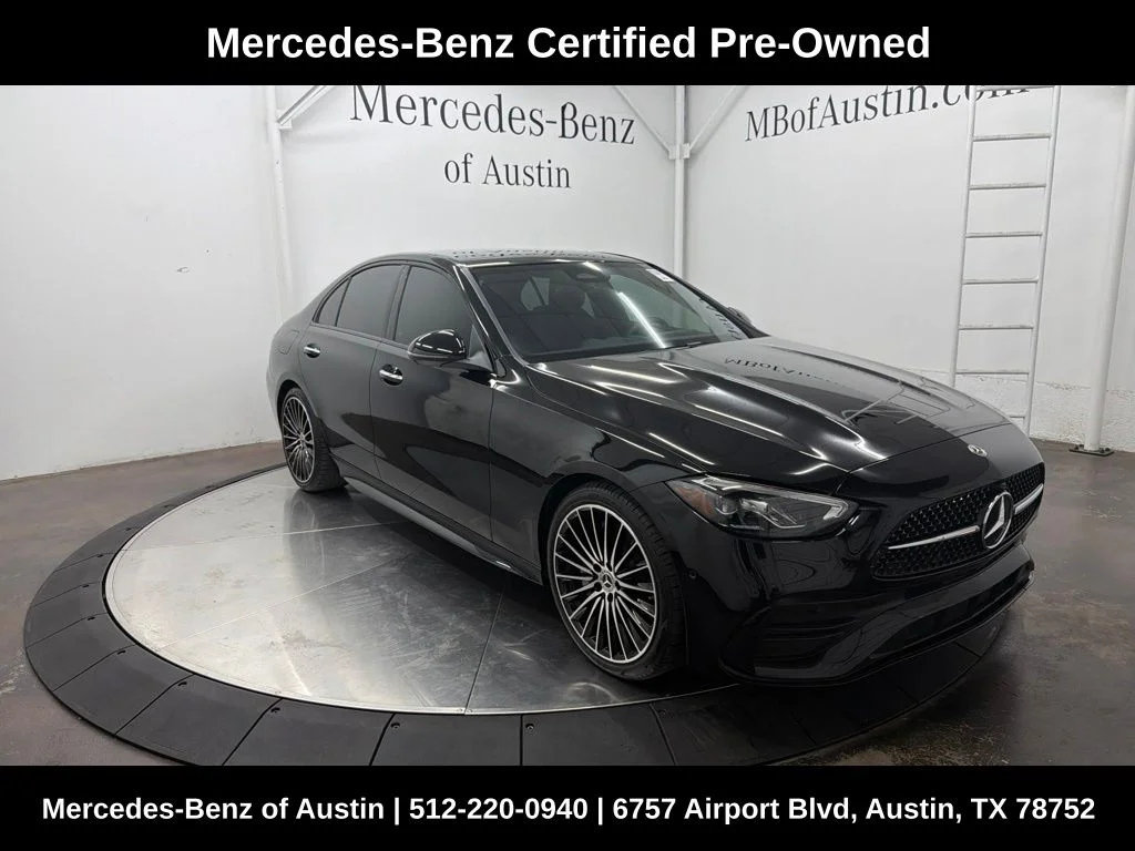 Certified Used 2024 Black Mercedes-Benz C 300 image 1