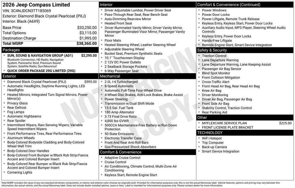 New 2026 Diamond Black Crystal Pearl-Coat Exterior Paint Jeep Limited image 6