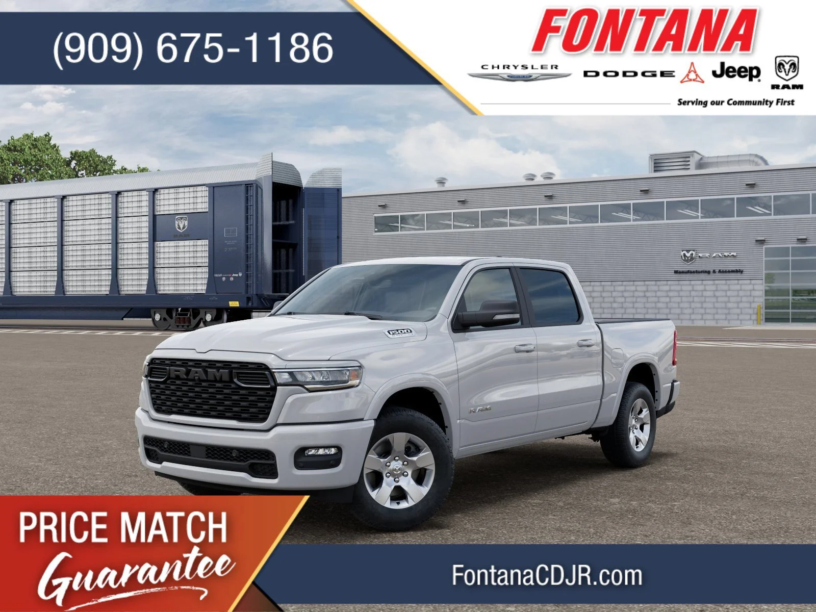 New 2026 Bright White Clear-Coat Exterior Paint RAM Big Horn/Lone Star image 1