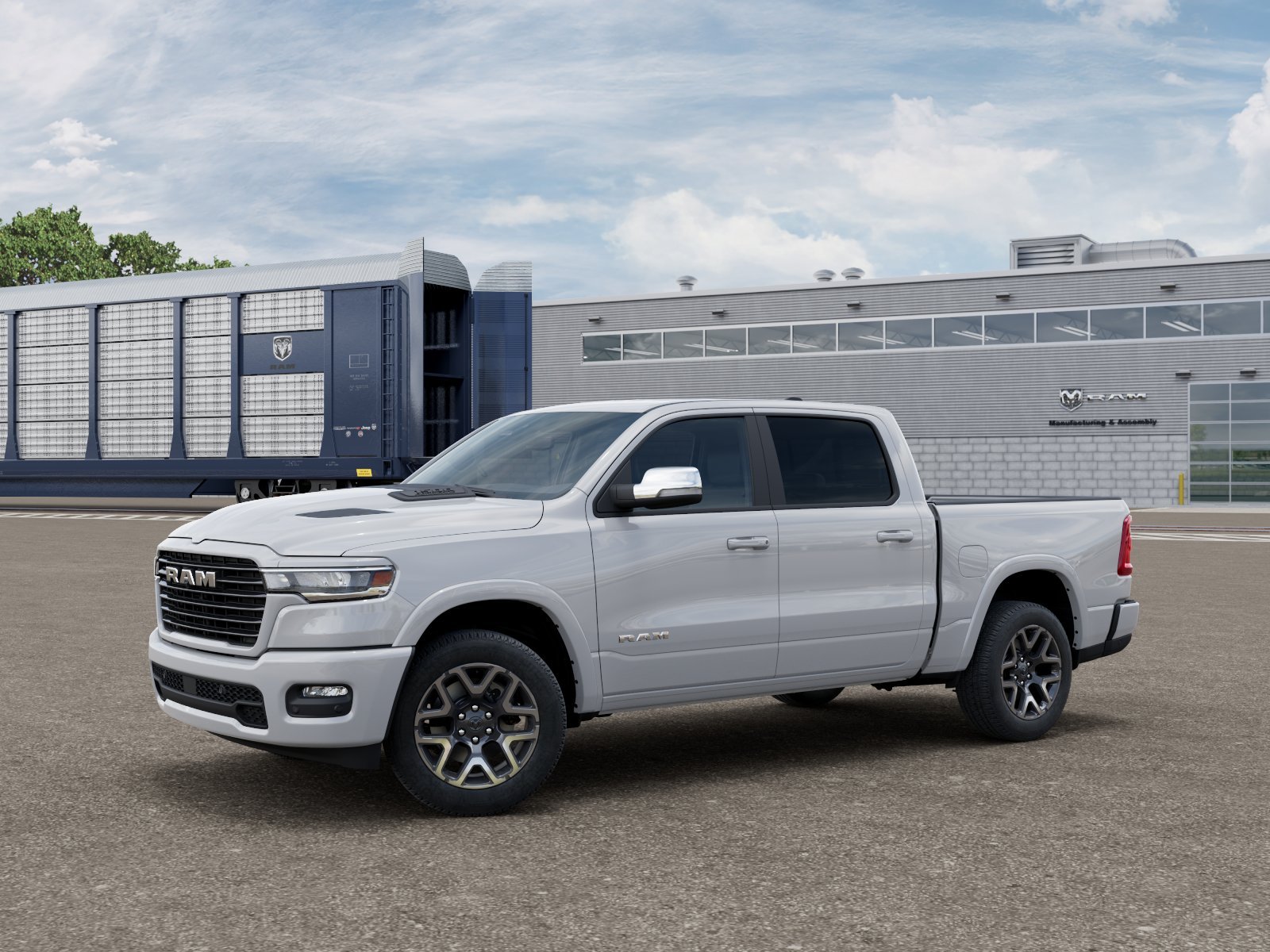 New 2026 Bright White Clear-Coat Exterior Paint RAM Laramie image 3
