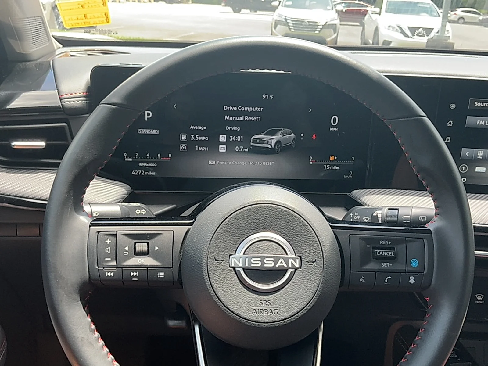 Used 2025 Aspen White Tricoat/Super Black Nissan SR FWD image 8