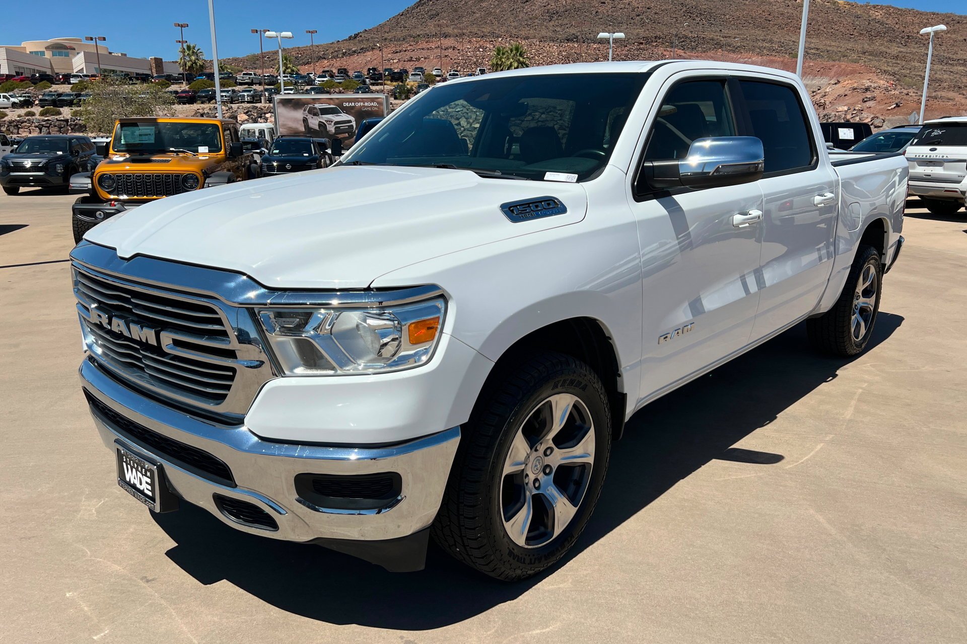 Used 2024 Bright White Clearcoat Ram Laramie image 1