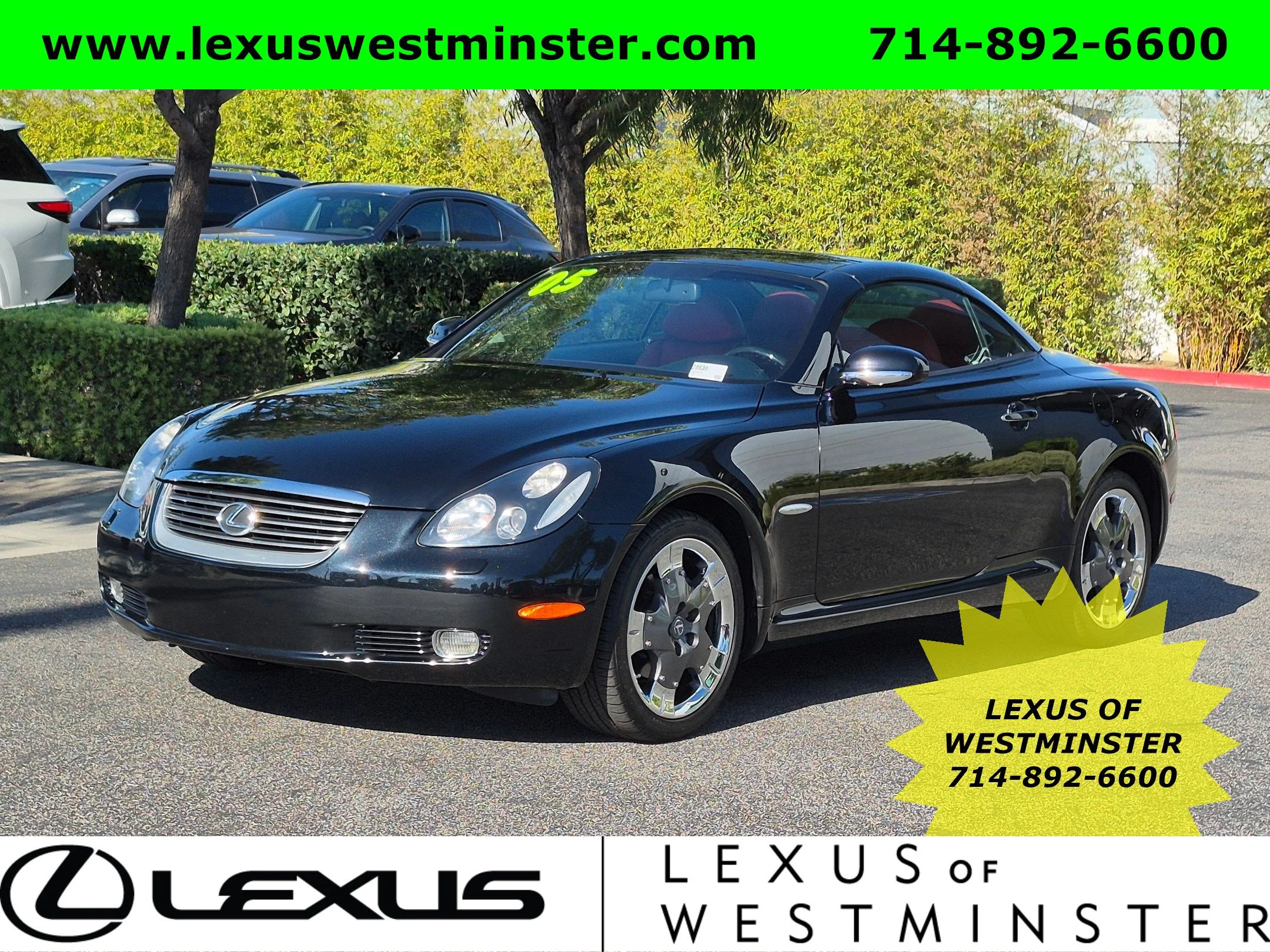 Used 2005 Black Diamond Metallic Lexus 2dr Convertible image 1