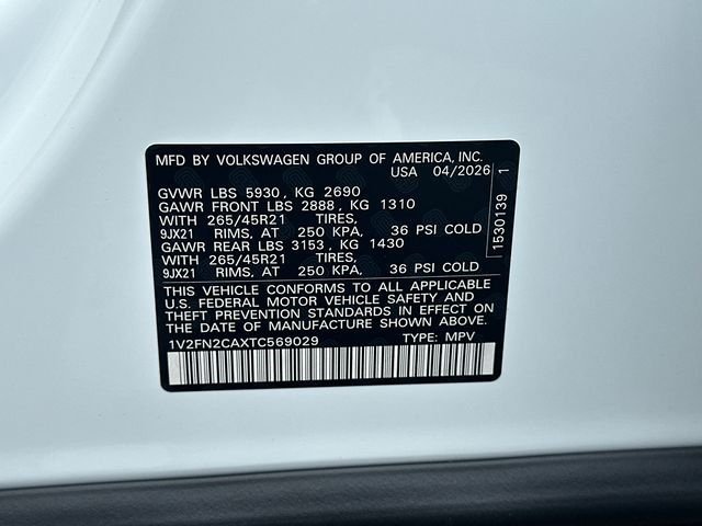 New 2026 Opal White Pearl Volkswagen 2.0T SEL Premium R-Line 4MOTION image 35