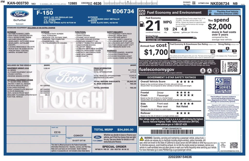 Used 2022 Gray Ford XL image 17