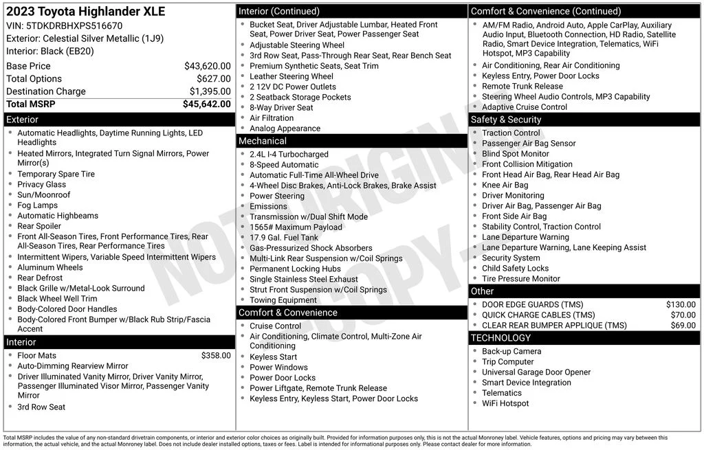 Used 2023 Silver Toyota XLE image 2