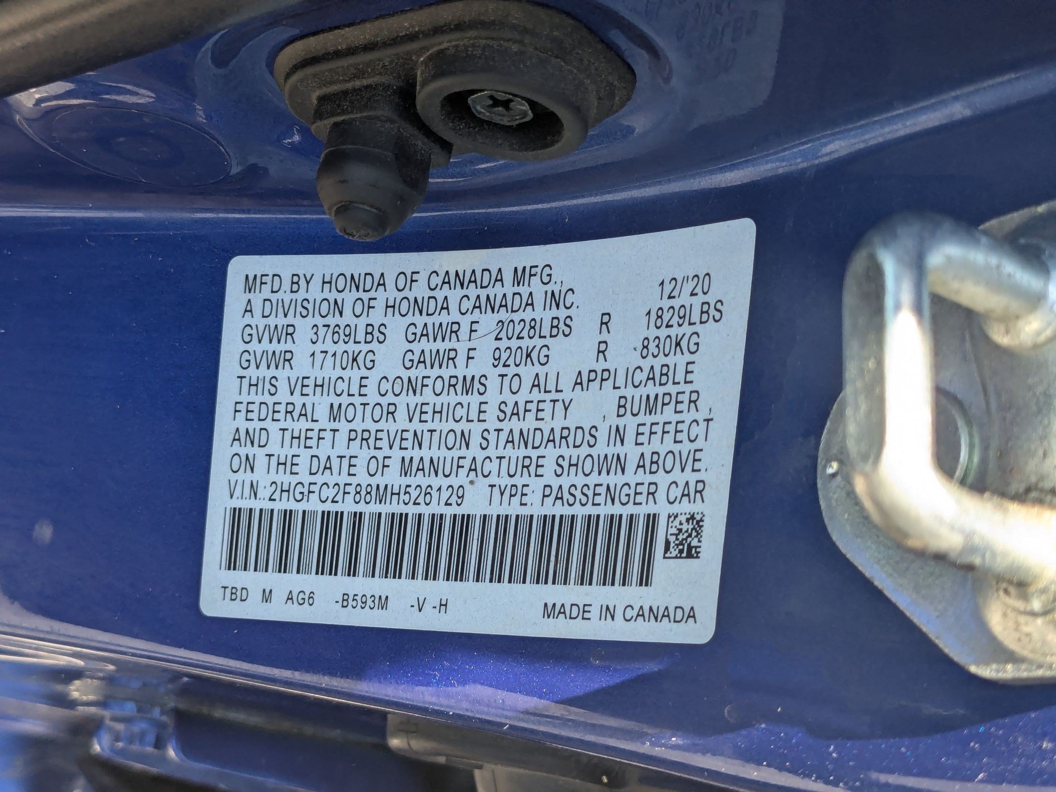 Used 2021 Aegean Blue Metallic Honda Sport image 31