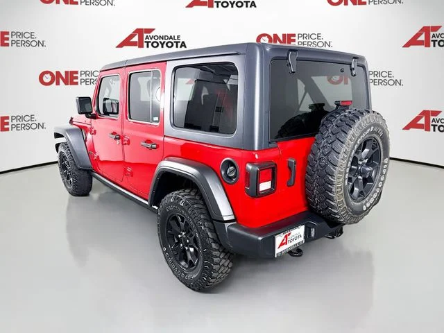 Used 2022 Red Jeep Unlimited Willys image 5