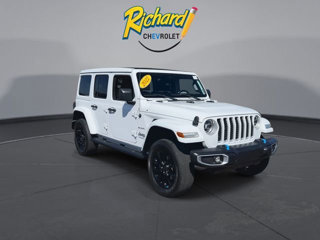 Used 2022 Jeep Wrangler Unlimited Sahara 4XE with VIN 1C4JJXP66NW111029 for sale in Cheshire, CT