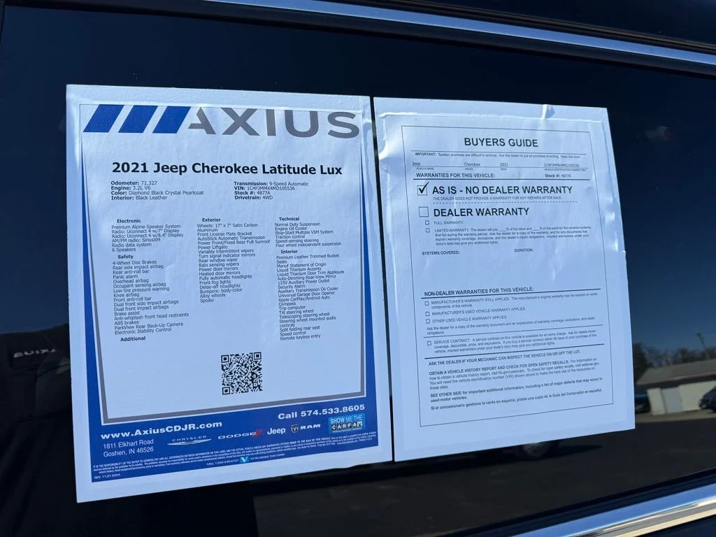 Used 2021 Black Jeep Latitude Lux image 13