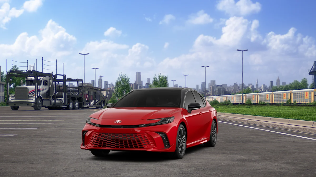 New 2026 Supersonic Red with Midnight Black Metallic roof Toyota XSE image 18