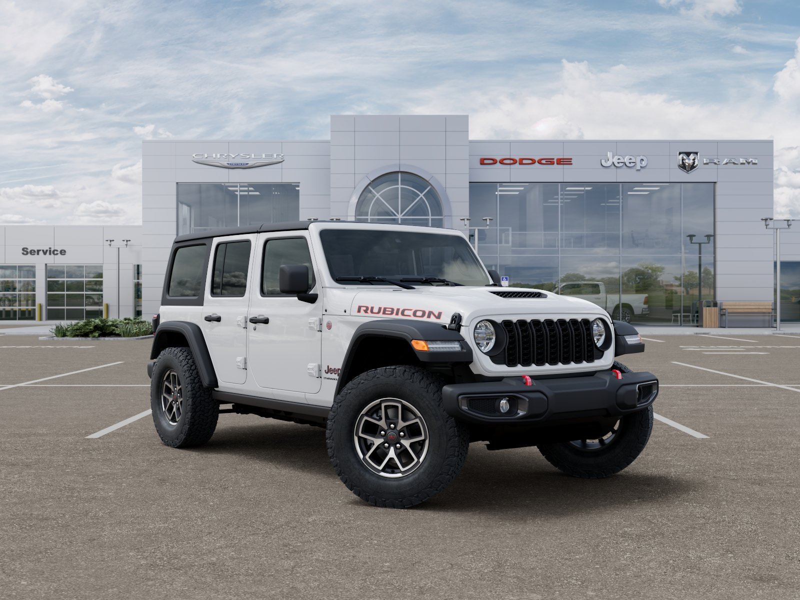 New 2026 Bright White Clear-Coat Exterior Paint Jeep Rubicon image 17
