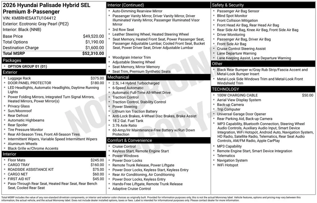 New 2026 Gray Hyundai SEL Premium image 19