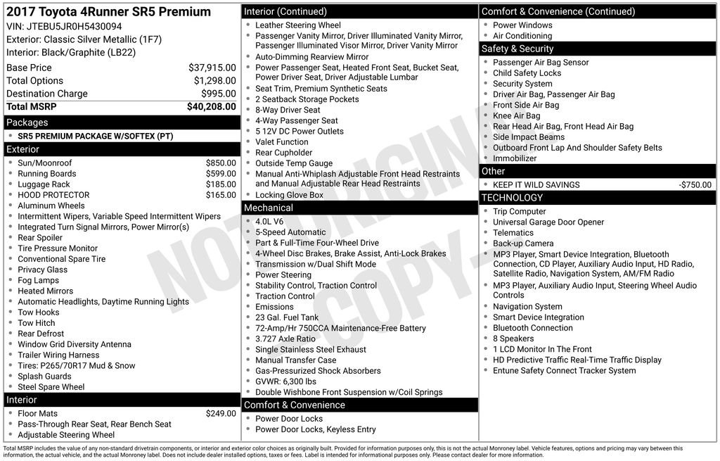 2017 Toyota 4Runner SR5 Premium - Photo 6