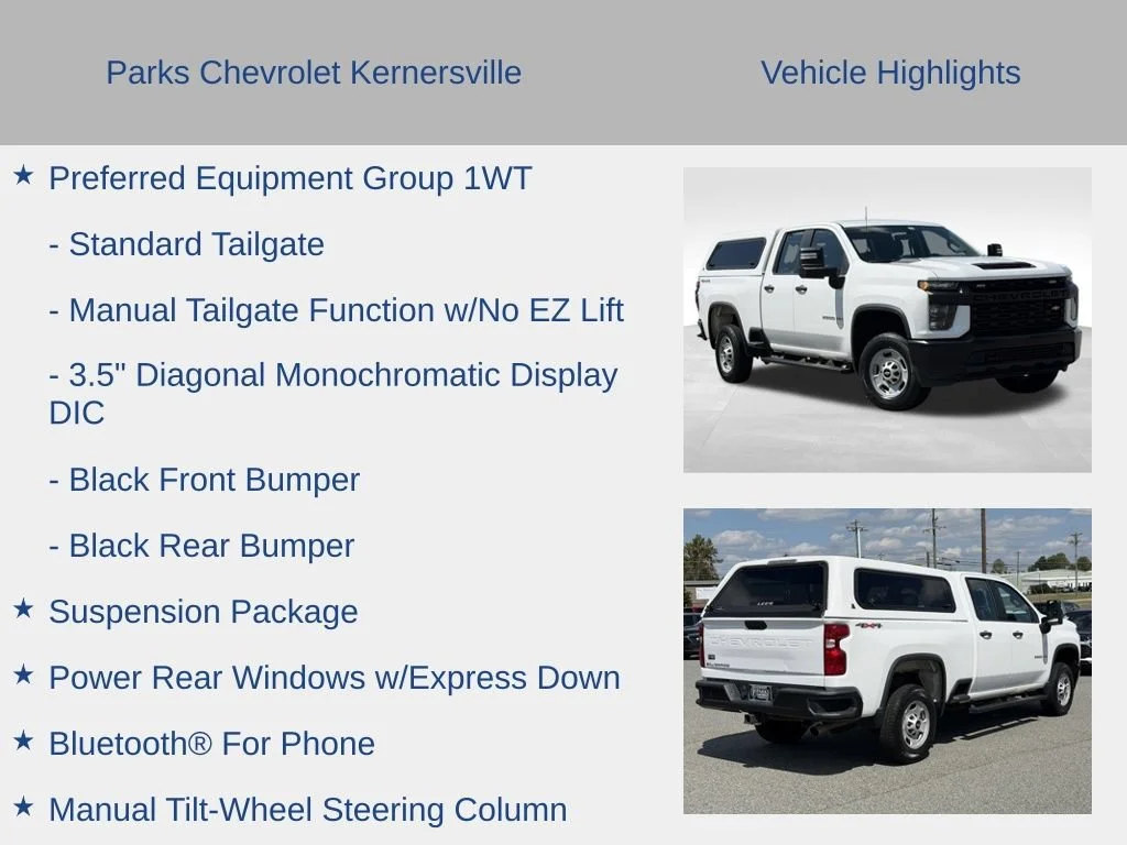Used 2022 SUMMIT WHITE Chevrolet Work Truck image 16