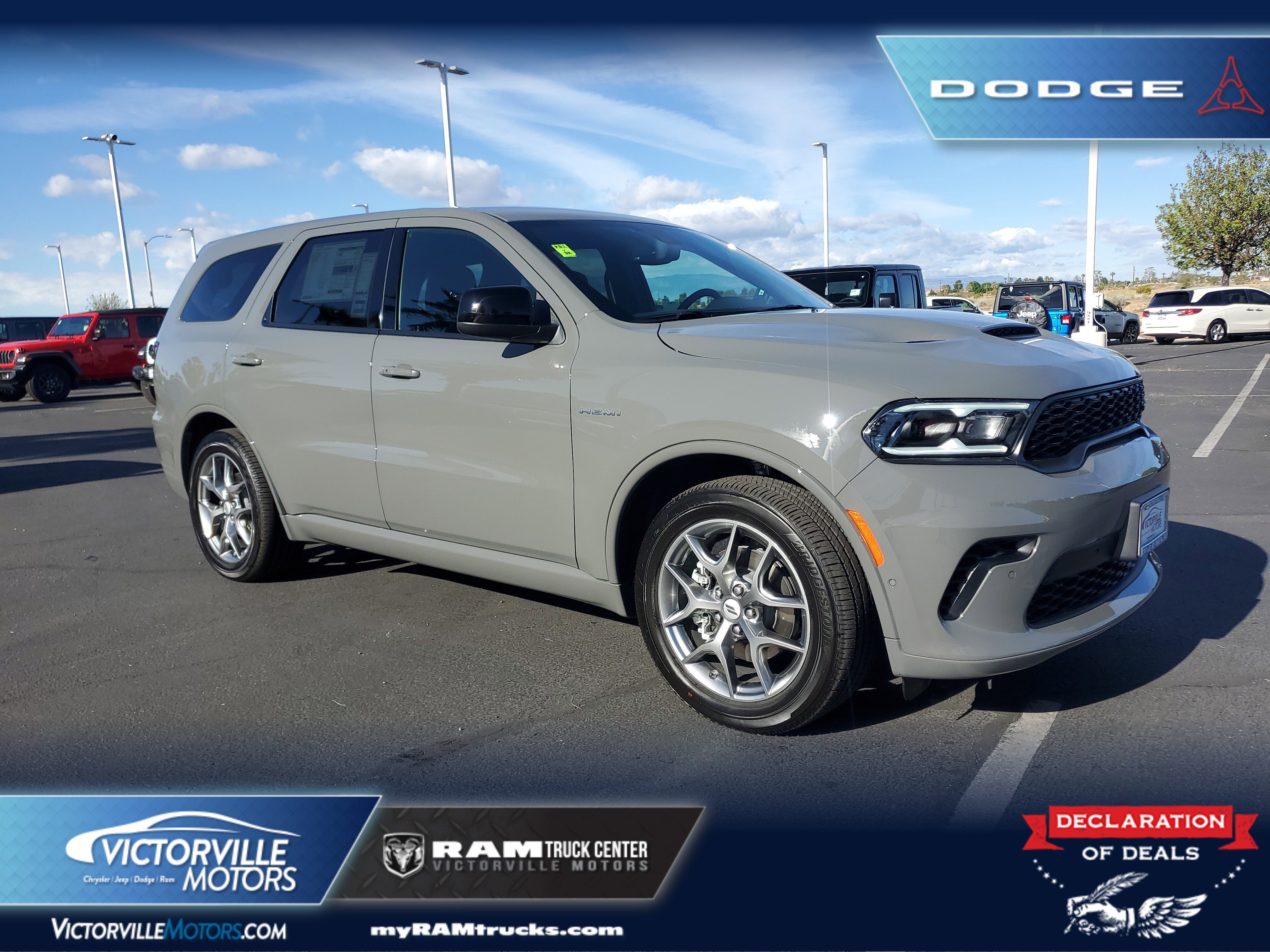 Destroyer Gray Clear-Coat Exterior Paint 2026 Dodge Durango GT HEMI AWD SUV / Crossover All-Wheel Drive