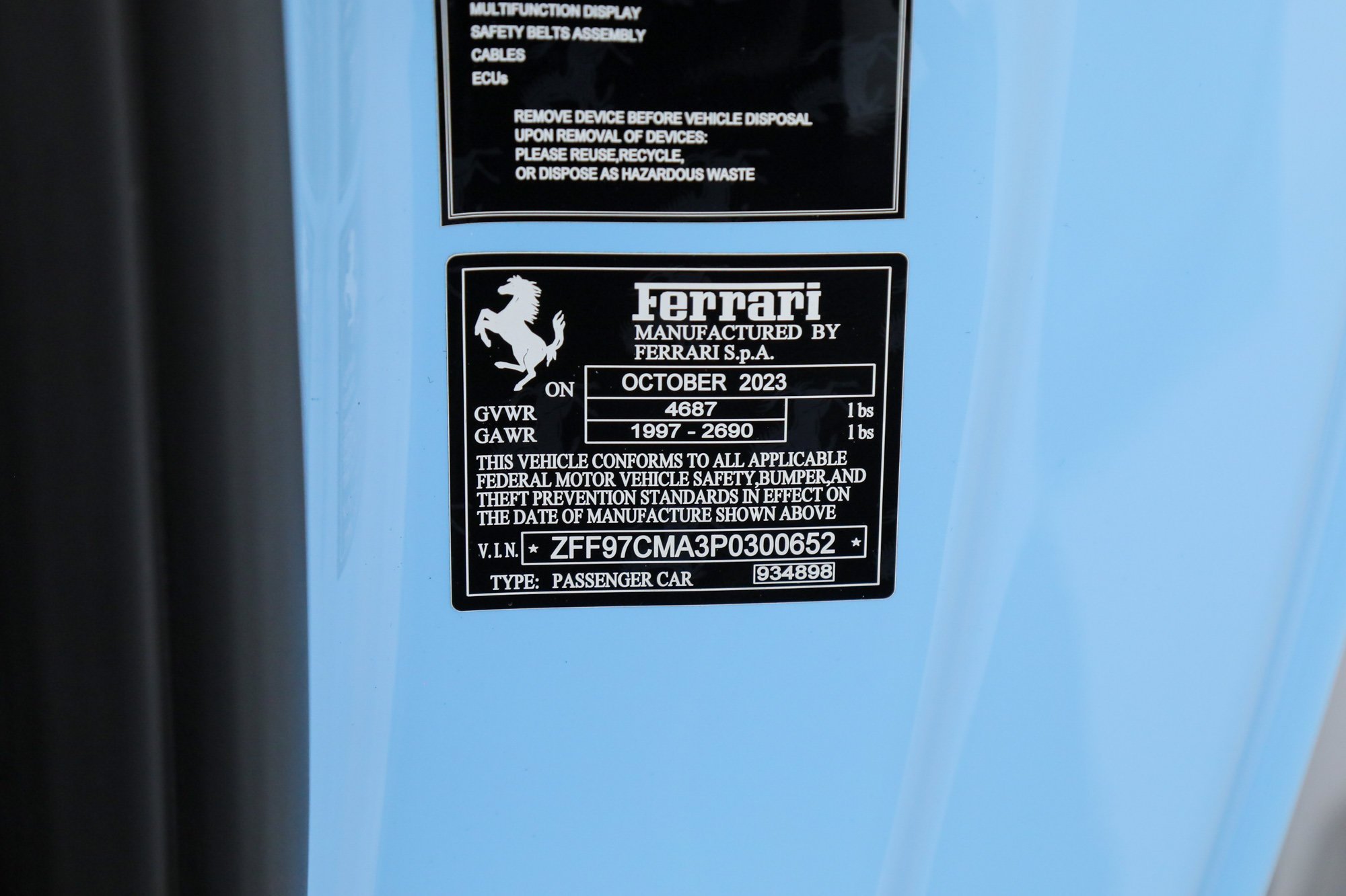 Used 2023 Blue Ferrari  image 30