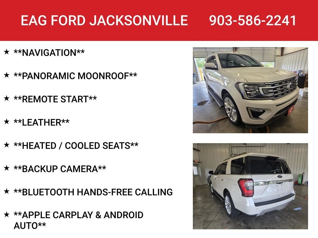 Used 2018 White Platinum Tri-Coat Metallic Ford Limited image 4
