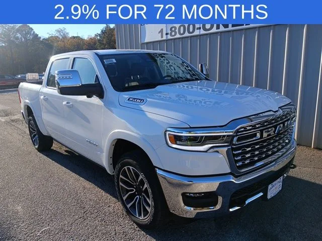 New 2026 Bright White Clear-Coat Exterior Paint RAM Limited Longhorn image 1